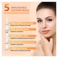 thumbnail image 4 of XIRQI Pore Vacuum,Usb Rechargeable Blackhead Remover Vacuum,3 Levels Adjustable Pore Vacuum Blackhead Remover,With 5 Suction Power,6 Probes,Face Vacuum Pore Cleanser for Women And Men (White), 4 of 7