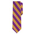 thumbnail image 2 of Jacob Alexander Boys' Prep College Stripe Woven Regular Self-Tie Neck Tie - Purple Gold, 2 of 5