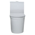 "WinZo WZ5069 Compact Ceramic Toilet, 23"" Depth, Dual Flush, 12” Rough