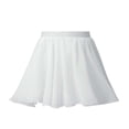 thumbnail image 1 of YONGHS Kids Girls Ballet Lyrical Dance Skirt Solid Color Chiffon Miniskirt White 15-16, 1 of 7