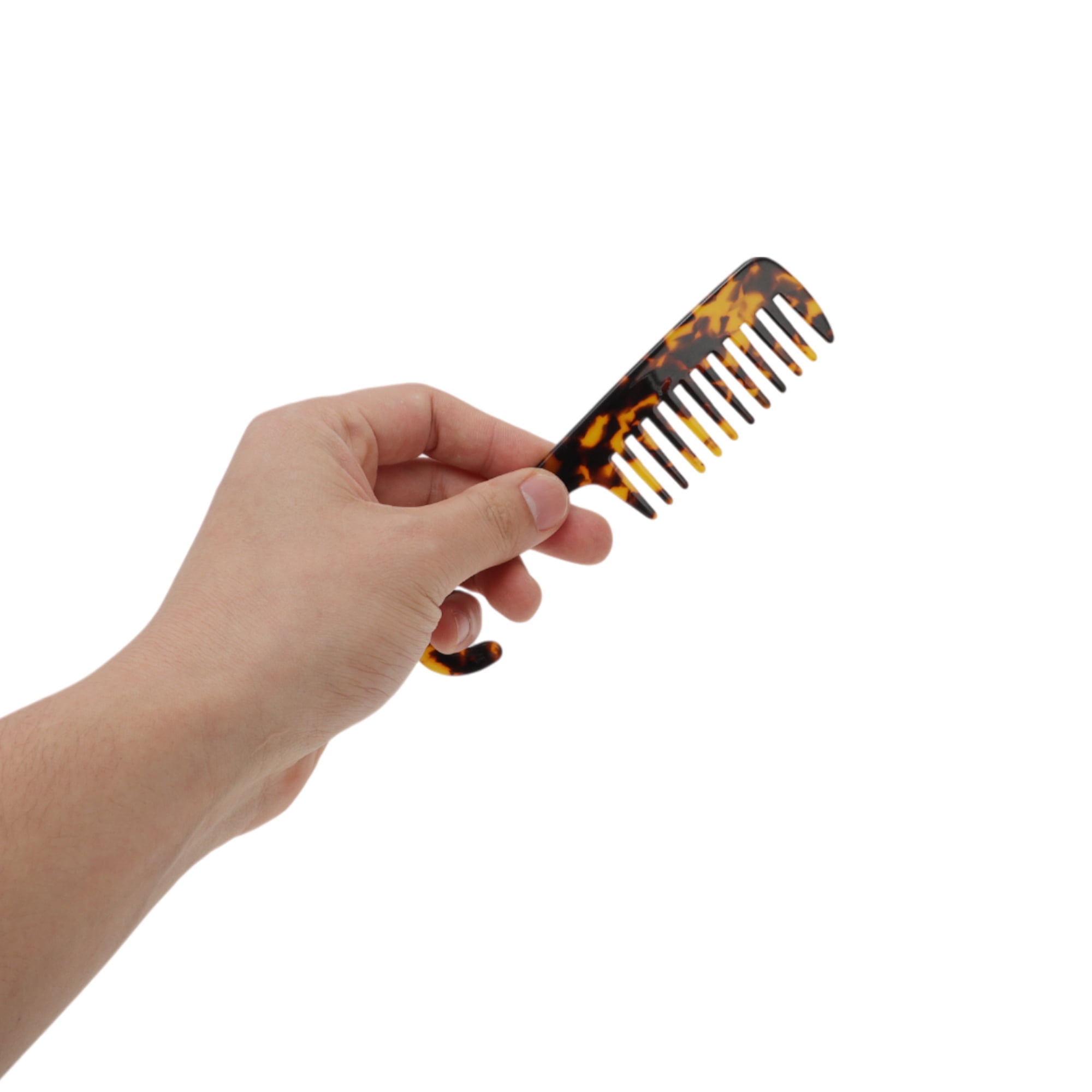 Unique Bargains 1 Pc Wide Tooth Comb for Effortless Hair Care Detangling Brown Small