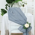 thumbnail image 5 of BalsaCircle 5 Dusty Blue Accordion Crinkle Taffeta Chair Sashes Wedding, 5 of 8