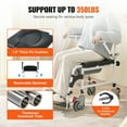 thumbnail image 6 of KFFKFF Shower Commode Wheelchair with 4 Lockable Wheels Footrests Flip-up Arms, 6 of 9