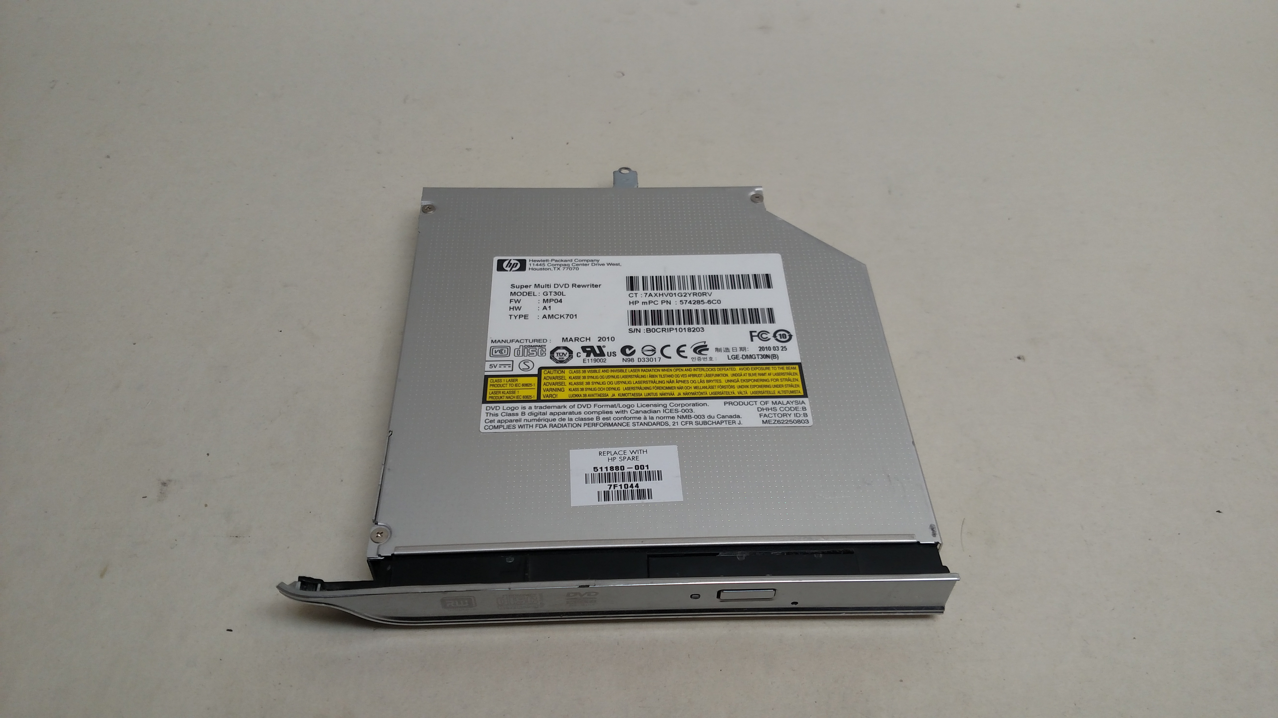 Refurbished HP Pavilion DV61000 DVD+/RW CDRW SATA Internal Laptop