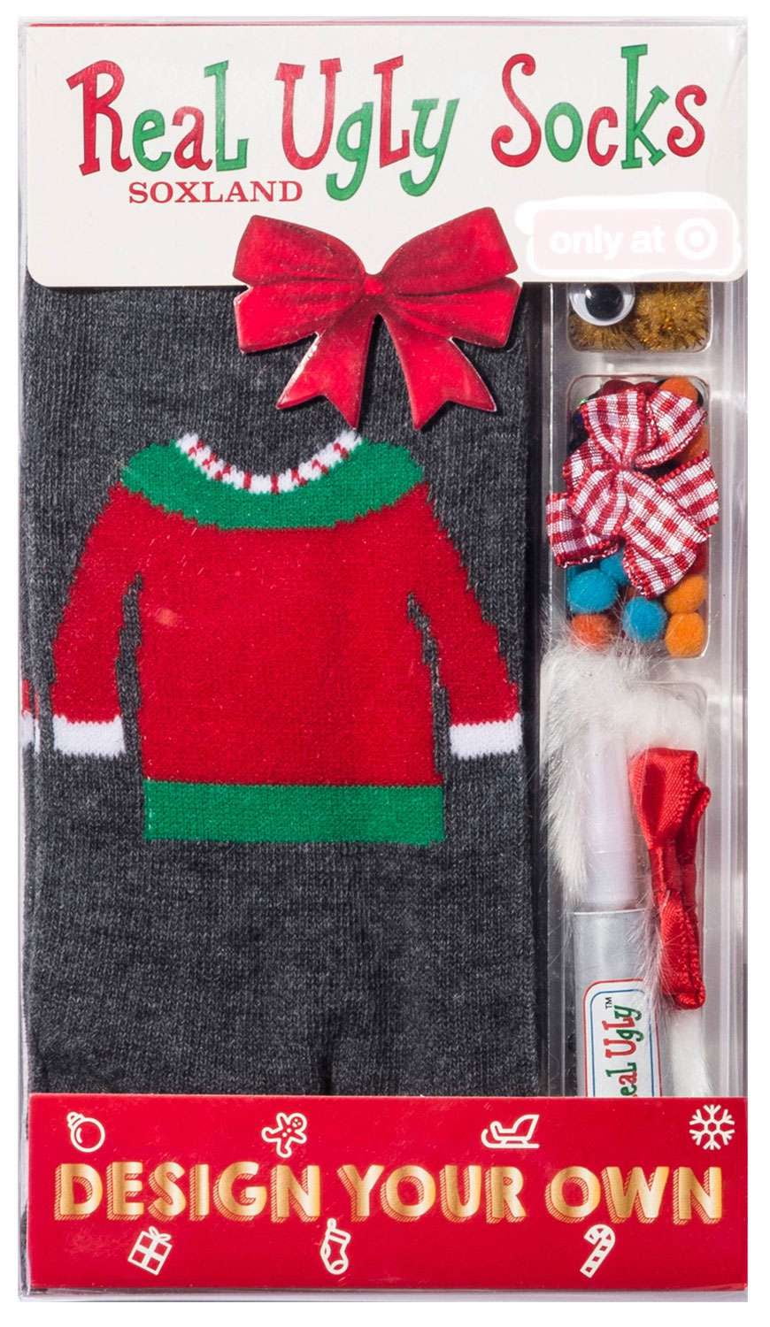 Real Ugly Socks Holiday Sweater Design Your Own Ugly Socks [Ladies 9