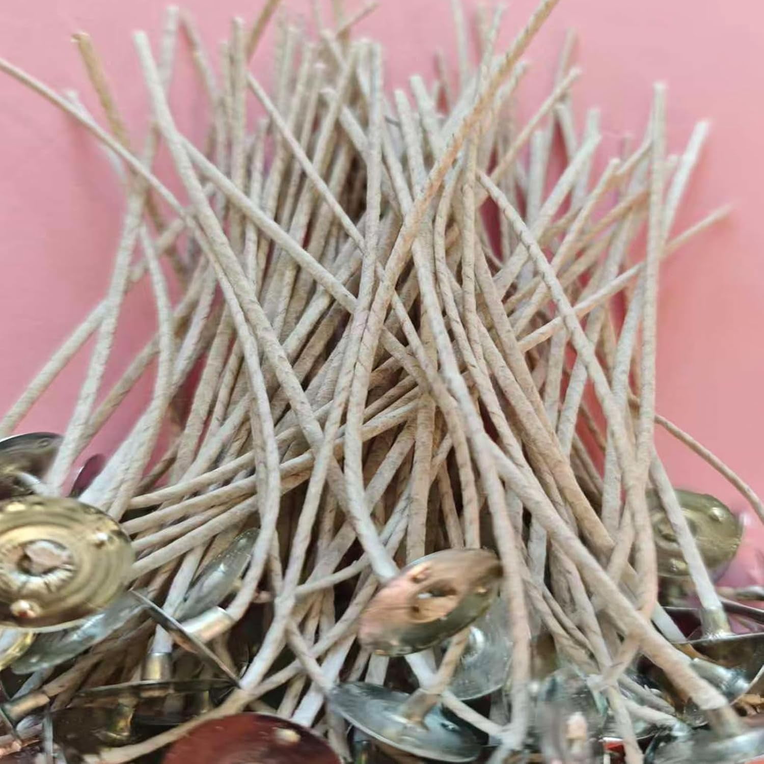 Candle Wicks for Candle Making, Pre-Waxed Cotton Candle Wicks Kit with Wick Stickers, Candle Wick Holders & Clips, Candle Making Supplies for DIY Candles