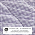 thumbnail image 3 of Printed Quilt Set - Lightweight, Soft, All-Season - 2-Piece Gingham Bedding Set (Twin / Twin XL, Purple), 3 of 5
