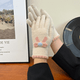 thumbnail image 2 of Guantes cálidos dulces para mujer, de invierno, gruesos, resistentes al frío, con dedos completos, delgados, para montar a caballo, conducir, pantalla táctil, sin bolitas, 2 of 6