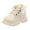 White, variant on FYEGRE Stylish Kids Breathable Lace Up Boots Comfortable Everyday Wear Lightweight Durable Footwear For Children Black 11