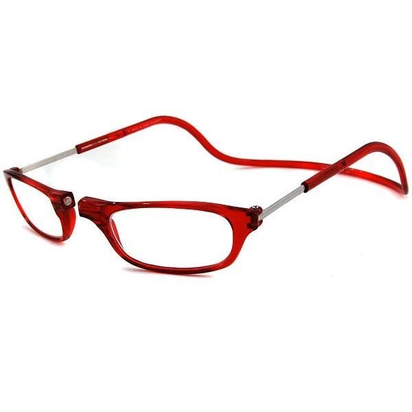 CliC Reader Single Vision Half Frame, Red, + 1.25