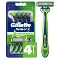 thumbnail image 1 of Gillette Sensor3 Sensitive Men's Disposable Razor, 4 Razors, 1 of 17