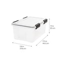 thumbnail image 2 of 18 L Caja de Almacenamiento de Plástico con Tapa Duradera y Cierre Seguro, 6 Paquetes, Mantiene Alejados a los Insectos, el Polvo y la Humedad, Transparente/Negro, 2 of 7