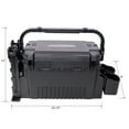 thumbnail image 5 of Large Dual-Layer Fishing Tackle Box Organizer With 2 Rod Holders And Cup Holders For Outdoor Fishing Adventures, 5 of 16