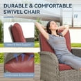 thumbnail image 3 of Giantfurnni 3PCS Patio Wicker Furniture Set Outdoor Rattan Swivel Rocking Chairs with Side Table Outdoor Glider Rocker Bistro Set with Cushions, 3 of 10