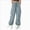Sweatpants A23-Light Blue, variant on 4-5 Years Child Girls High Waisted Cargo Pants Relaxed Fit Wide Leg Trousers with Pockets