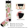 thumbnail image 3 of Coolnut Watercolor Pink Roses Compression Socks for Women&Men, Circulation-Best Support for Nurses,Running,Athletic-2 Pack, 3 of 7