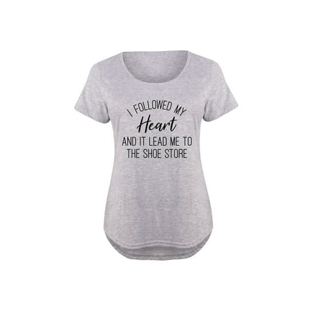 - I Followed My Heart Shoe Store - Ladies Plus Size Scoop Neck Tee