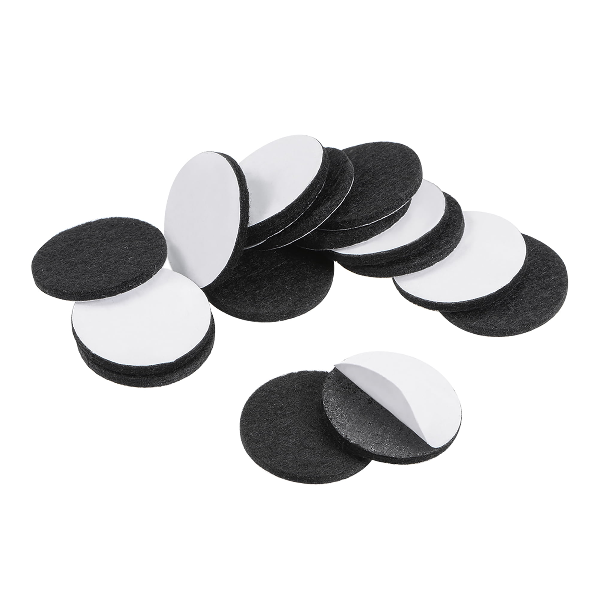 Furniture Pads, Adhesive Felt Pads 32mm Diameter 3mm Thick Round Black 28Pcs
