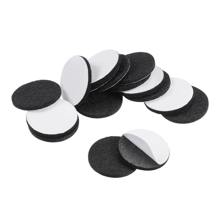 Furniture Pads Adhesive Felt Pads 32mm Diameter 3mm Thick Round Black 28Pcs