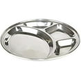 thumbnail image 3 of WhopperIndia Stainless Steel Round Dining Plate 4 Compartment Thali, dinner plate, camping plate, reusable thali, outdoor & indoor plate 12.5 inch, 3 of 5