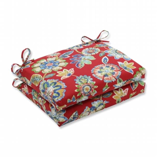Pillow Perfect 601663 Coussins Daelyn Cerise d'Extérieur/intérieur, 18,5" x 16", Rouge, 2 Pack