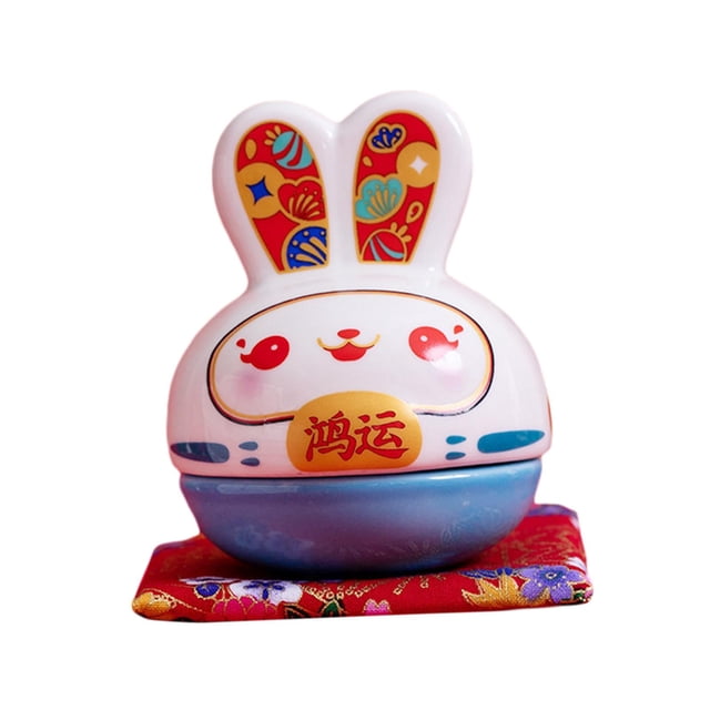Hucha con forma de conejo, ideal como regalo de Pascua o como decoración del hogar. Estilo E