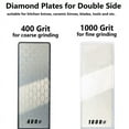 thumbnail image 4 of 5-In-1 Diamond Sharpening Plate Knife Double-Sided 400/1000 Grit Honeycomb Surface Outdoor Kitchen Grinding Tool, 4 of 8