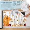thumbnail image 4 of Orange White Pumpkin Fall Oven Skirt Curtain for Kitchen Decor 28"x35", Thanksgiving Autumn Leaves Self Adhesive Stove Curtains Skirt Cabinet Curtains for Bathroom Laundry Room, 4 of 8
