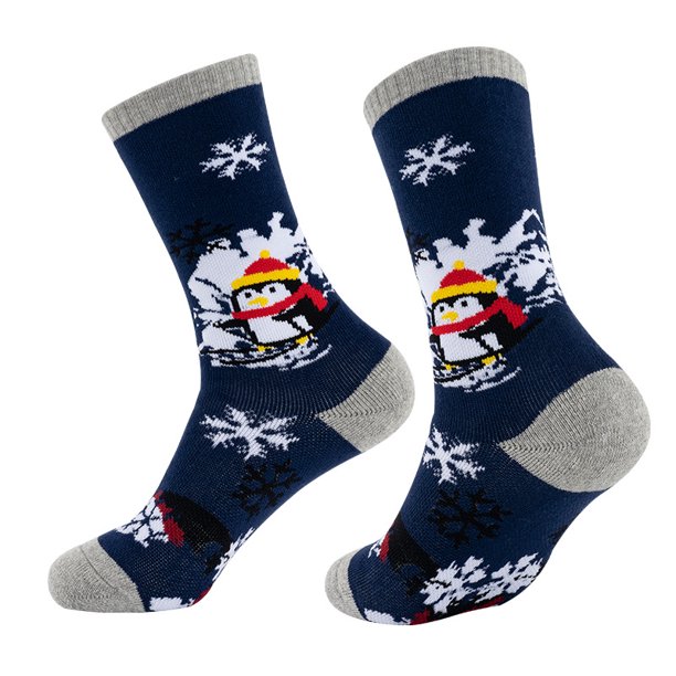 Calcetines de esquí para niños con fondo de toalla, gruesos, absorbentes del sudor, para deportes al aire libre en invierno, calcetines largos y cálidos
