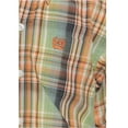 thumbnail image 4 of Cinch® Toddler Boy's Orange  Green Plaid Button Down Shirt MTW7062296, 4 of 4