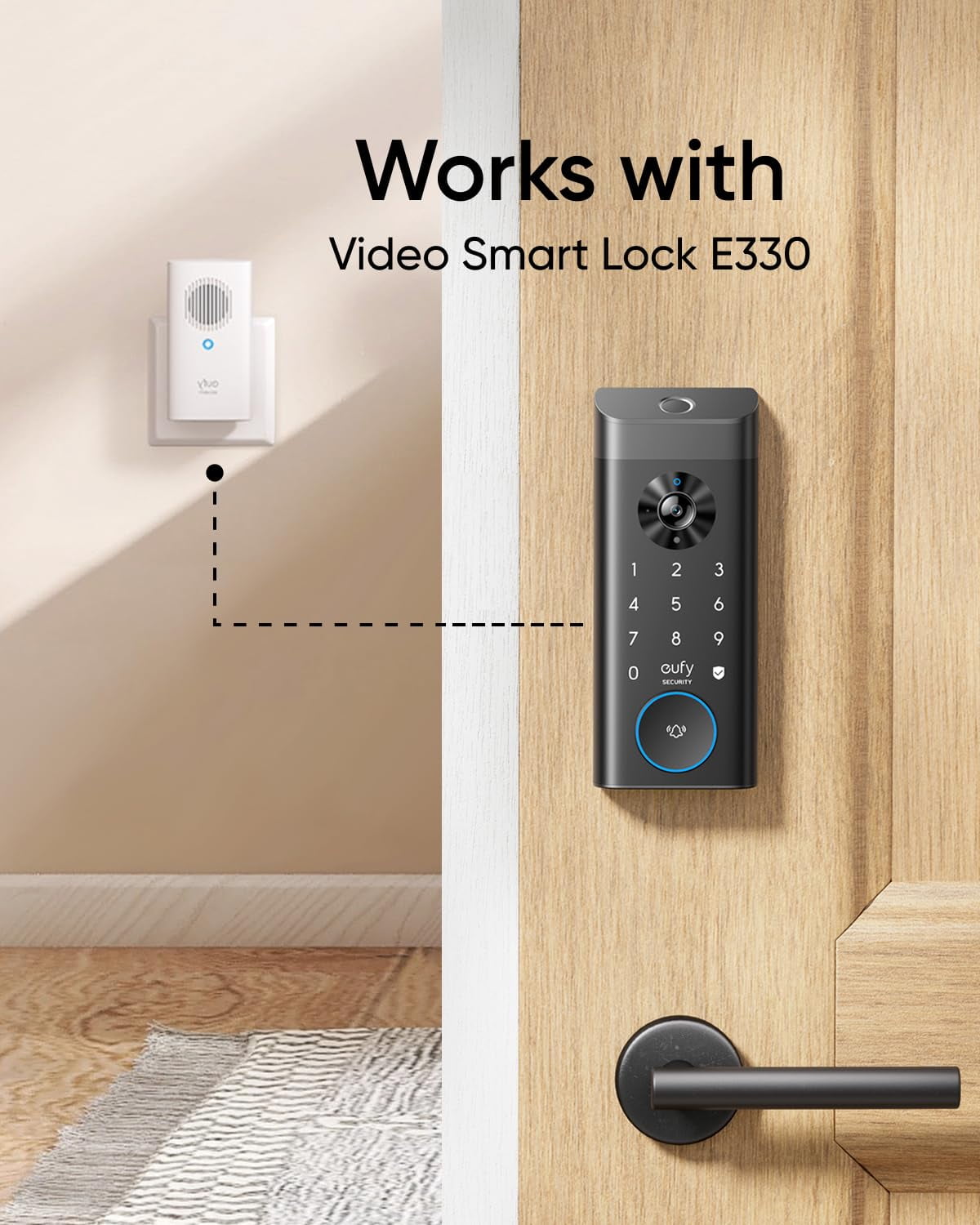 Eufy Security - Doorbell chime - wireless - Wi-Fi - 2.4 Ghz
