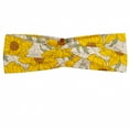 thumbnail image 1 of Vintage Headband, Romantic Flower Garden Art Concept Yellow Tone Curly Petals on Cream Background, Elastic and Soft Women's Bandana for Sports and Everyday Use, Grey Red Coconut, by Ambesonne, 1 of 3