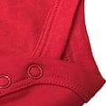 thumbnail image 5 of Couver Baby Cotton Longsleeve Onesie Infant Toddler Lap Shoulder Solid Color Bodysuit, Red, 18M, 5 of 7