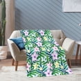 thumbnail image 4 of XMXT Flannel Warm Throw Blanket, Seamless Floral Tattoo Bedroom Decor Blankets for Bed Couch Living Room, 50 x 70 inches, 4 of 9