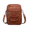 thumbnail image 6 of Vintage Women Mini Crossbody Shoulder Bag - Multi-Compartment Large Screen Cell Phone Purse with Coin Pocket, Lightweight Portable Wallet for Daily Use, Travel and Outdoor Activities, 8*5*2in, D, 6 of 10