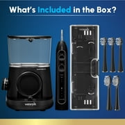 Waterpik Sonic Fusion 2.0 Flossing Electric Rechargeable Toothbrush Set, Black