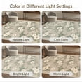 thumbnail image 7 of ODIKA 4'x6' Green Cream Sage Floral Bouquet Design Washable Area Rug Elegant Farmhouse Style with Leafy Accents for Bedroom, Reading Nook, Pet Friendly & Non-Shedding, 7 of 7