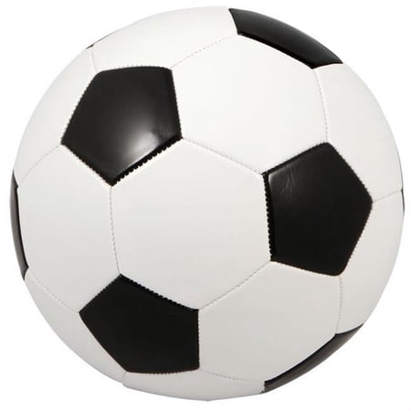 Synthetic Fiber Regulation-Size Inflated Soccer Ball  Black & White