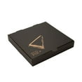 thumbnail image 2 of Eco Pie Kraft and Black Paper Corrugated Pizza Box - Repurpose for Plates - 12 1/2" x 12 1/2" x 1 3/4" - 50 count box, 2 of 3