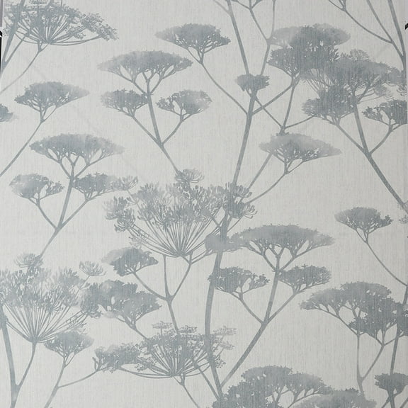 Graham & Brown Meadow Silhouette Blue and Grey Wallpaper - N/A