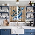 thumbnail image 2 of Vintage Whale Kitchen Curtains Window Panels, Brown Nautical Anchor Bubbles Coastal Insulated Window Treatment Curtain, Grommet Curtains for Bedroom/Living Room/Bathroom, 2 Piece 42"Wx63"L, 2 of 8