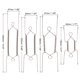 thumbnail image 2 of Soporte para platos Uxcell de 16 piezas, 6/8/10/12" de acero inoxidable con 16 ganchos de pared para platos decorativos plateados, 2 of 7