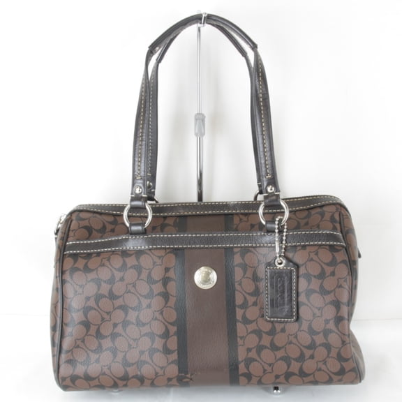 Pre-Owned COACH Signature F15132 Leather Brown Women's