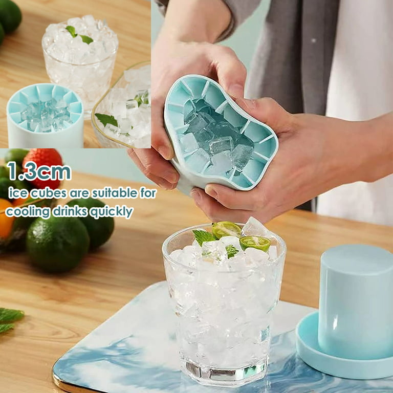 verlacoda Silicone Ice Cube Trays Cylinder Silicone Ice Lattice 1.3cm 60-Ice  Cubes Maker Save Space for Freezer Easy-Release Flexible Ice Making Molds  for Water Cocktail Whiskey 