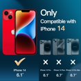 thumbnail image 2 of JETech 5 in 1 Magnetic Case for iPhone 14 6.1-Inch with 2-Pack Tempered Glass Screen Protector and Camera Lens Protector, Compatible with MagSafe, Shockproof Bumper Phone Cover (Red), 2 of 7
