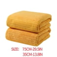 thumbnail image 6 of Yarino Bath Towels Hand Towels On Clearance 1PC 75x35CM Coral Velvet Towel For Adult Daily Use At Home Absorbent Dry Hair Towel That Does Not Hair Beach Towel Strip Patterned Bath Towel Yellow, 6 of 7