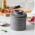 thumbnail image 2 of Butter Bell - The Original Butter Bell Crock by L Tremain, a Countertop French Ceramic Butter Dish Keeper for Spreadable Butter, Café Matte Collection, Steel Gray, 2 of 7