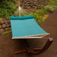 thumbnail image 2 of The Hamptons Collection 82" x 55" Blue Lowry Lattice Patterned Reversible Quilted Hammock with, 2 of 2