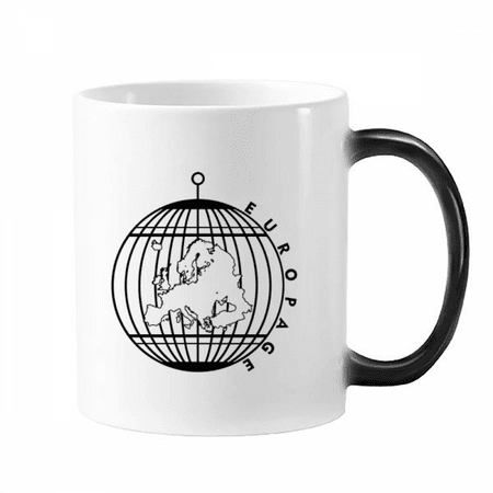 

Map Cage Continent Europe Mug Changing Color Cup Morphing Heat Sensitive 12oz