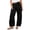 Black, variant on Women's Corduroy Pants High Waisted Casual Straight Leg Trousers with Pockets Loose Comfy Solid Color Relaxed Lounge Pants, Navy L
